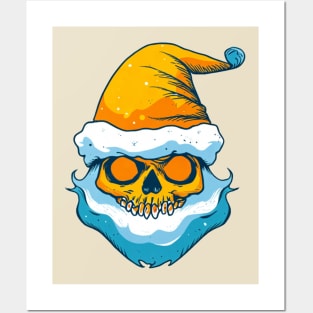 Santa Claus skull Posters and Art